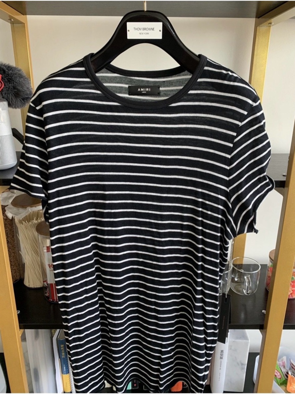 AMIRI Black/White Cashmere Tee
